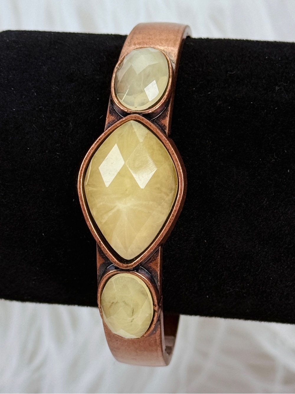 Bohemian chic, weighted, copper tone, cuff bracelet